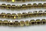 CHE983 15.5 inches 4*4mm plated hematite beads wholesale