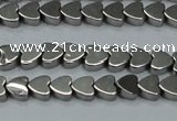 CHE999 15.5 inches 6*6mm heart plated hematite beads wholesale