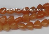 CHG02 15.5 inches 8*8mm heart red aventurine beads wholesale