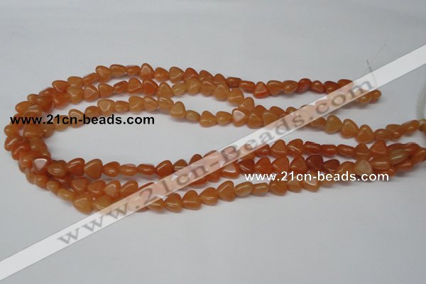 CHG02 15.5 inches 8*8mm heart red aventurine beads wholesale