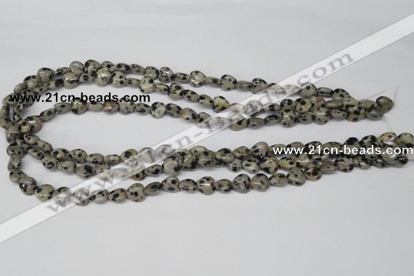 CHG03 15.5 inches 8*8mm heart dalmatian jasper beads wholesale