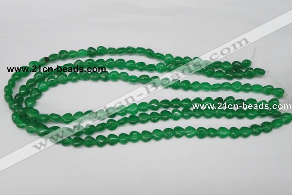 CHG04 15.5 inches 8*8mm heart dyed white jade beads wholesale