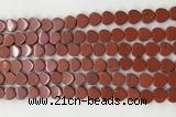 CHG121 15.5 inches 8mm flat heart red jasper beads wholesale