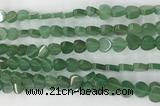 CHG124 15.5 inches 8mm flat heart green aventurine beads wholesale