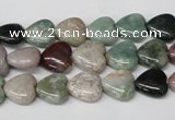 CHG17 15.5 inches 10*10mm heart Indian agate gemstone beads wholesale