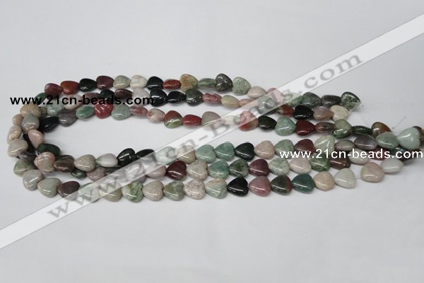 CHG17 15.5 inches 10*10mm heart Indian agate gemstone beads wholesale