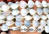 CHG218 15 inches 20mm heart opalite beads wholesale