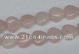 CHG25 15.5 inches 10*10mm heart rose quartz beads wholesale