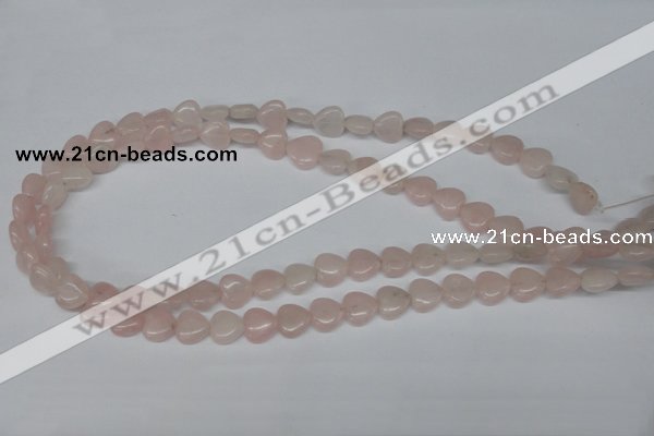 CHG25 15.5 inches 10*10mm heart rose quartz beads wholesale