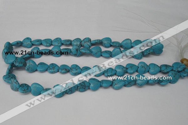 CHG31 15.5 inches 12*12mm heart turquoise beads wholesale