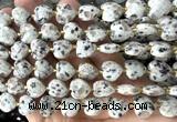 CHG314 15 inches 12mm faceted heart sesame jasper beads