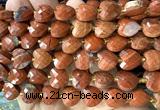 CHG317 15 inches 12mm faceted heart red jasper beads