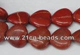 CHG49 15.5 inches 14*14mm heart red jasper beads wholesale