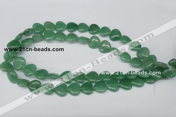 CHG55 15.5 inches 15*15mm heart green aventurine beads wholesale