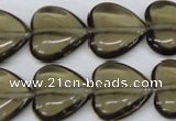 CHG65 17*17mm heart synthetic smoky quartz beads wholesale