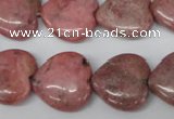 CHG71 15.5 inches 18*18mm heart rhodochrosite beads wholesale