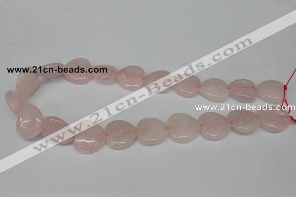 CHG80 15.5 inches 20*20mm heart rose quartz beads wholesale