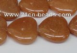 CHG81 15.5 inches 20*20mm heart red aventurine beads wholesale