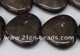 CHG85 15.5 inches 25*25mm heart purple aventurine beads wholesale