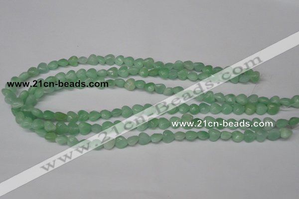 CHG90 15.5 inches 8*8mm faceted heart amazonite beads wholesale