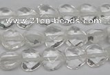 CHG92 15.5 inches 10*10mm faceted heart white crystal beads wholesale