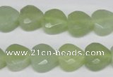 CHG93 15.5 inches 12*12mm faceted heart New jade beads wholesale