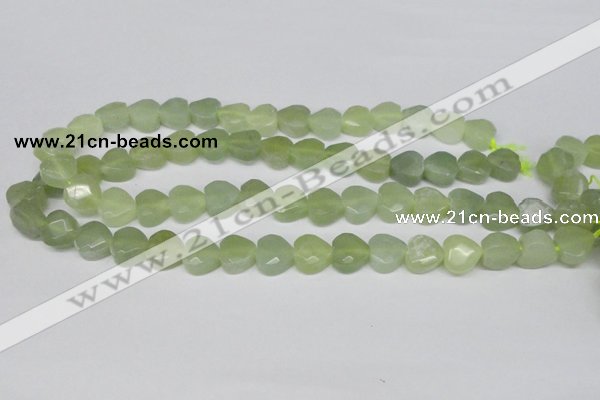 CHG93 15.5 inches 12*12mm faceted heart New jade beads wholesale