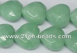 CHG95 15.5 inches 18*18mm faceted heart amazonite beads wholesale