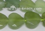 CHG96 15.5 inches 18*18mm faceted heart New jade beads wholesale