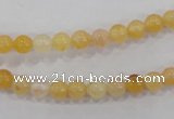 CHJ01 15.5 inches 4mm round honey jade stone beads wholesale