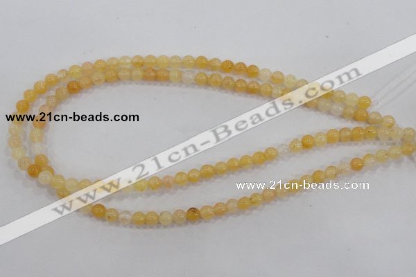 CHJ01 15.5 inches 4mm round honey jade stone beads wholesale