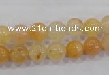 CHJ03 15.5 inches 8mm round honey jade stone beads wholesale
