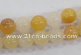 CHJ04 15.5 inches 10mm round honey jade stone beads wholesale