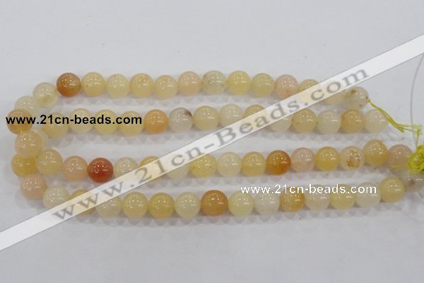 CHJ05 15.5 inches 12mm round honey jade stone beads wholesale