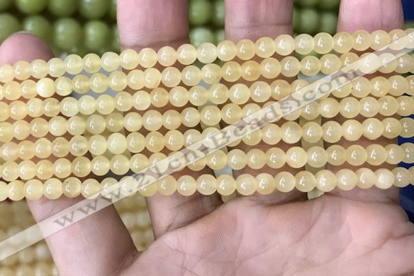 CHJ10 15.5 inches 4mm round honey jade beads wholesale