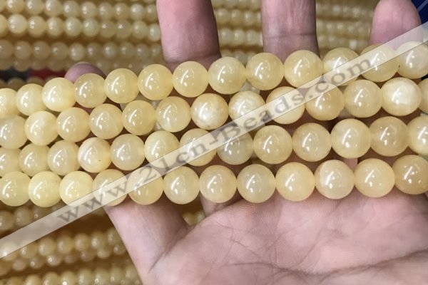 CHJ15 15.5 inches 12mm round honey jade beads wholesale