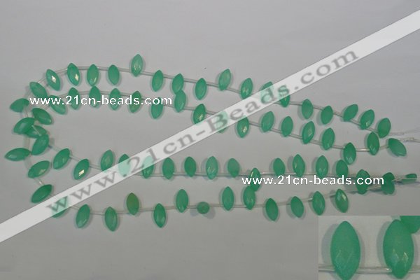CHM18 15.5 inches 6*12mm faceted marquise green hemimorphite beads