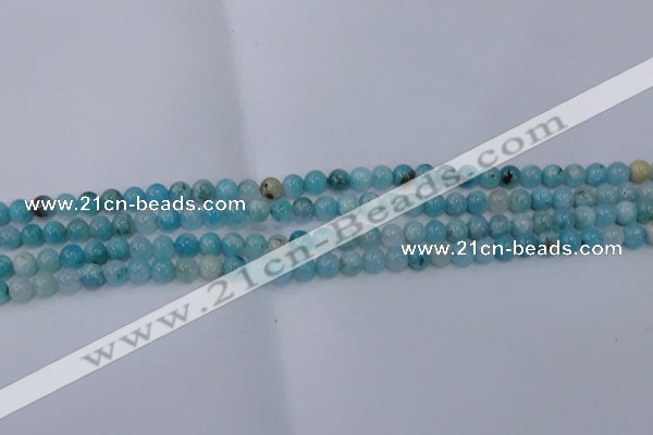 CHM200 15.5 inches 4mm round blue hemimorphite beads wholesale