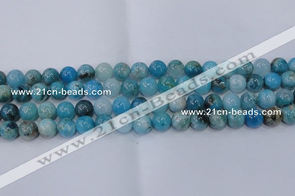 CHM204 15.5 inches 12mm round blue hemimorphite beads wholesale