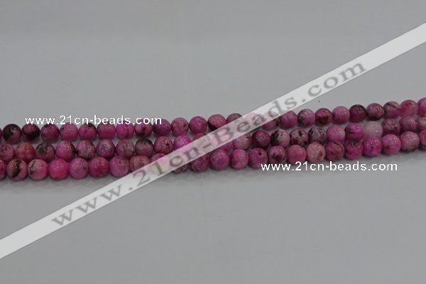 CHM220 15.5 inches 4mm round dyed hemimorphite beads wholesale