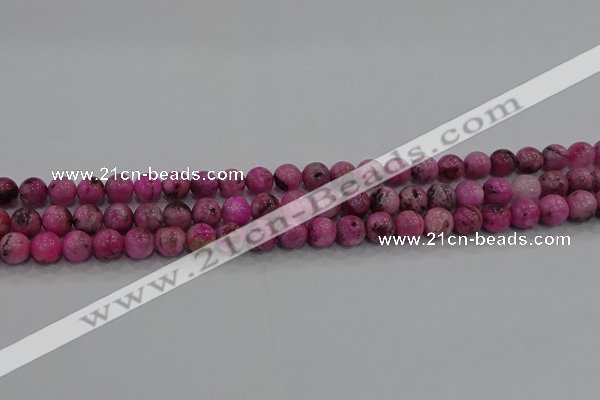 CHM221 15.5 inches 6mm round dyed hemimorphite beads wholesale