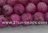 CHM224 15.5 inches 12mm round dyed hemimorphite beads wholesale