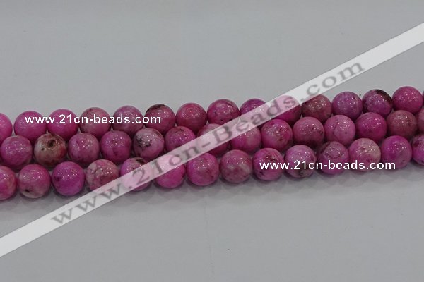 CHM225 15.5 inches 14mm round dyed hemimorphite beads wholesale