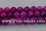 CHM228 15.5 inches 4mm round dyed hemimorphite beads wholesale