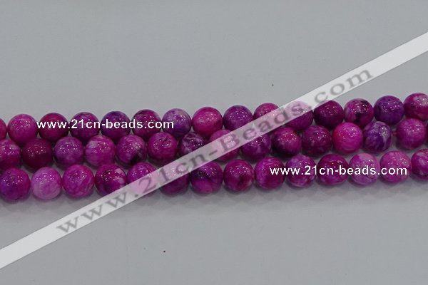 CHM233 15.5 inches 14mm round dyed hemimorphite beads wholesale