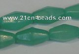 CHM24 15.5 inches 6*12mm faceted rice green hemimorphite beads