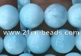 CHM302 15.5 inches 8mm round blue hemimorphite gemstone beads