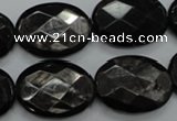 CHS08 15.5 inches 18*25mm faceted oval natural hypersthene gemstone beads