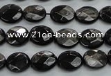 CHS12 15.5 inches 10*12mm faceted oval natural hypersthene beads