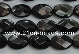 CHS14 15.5 inches 10*14mm faceted oval natural hypersthene beads